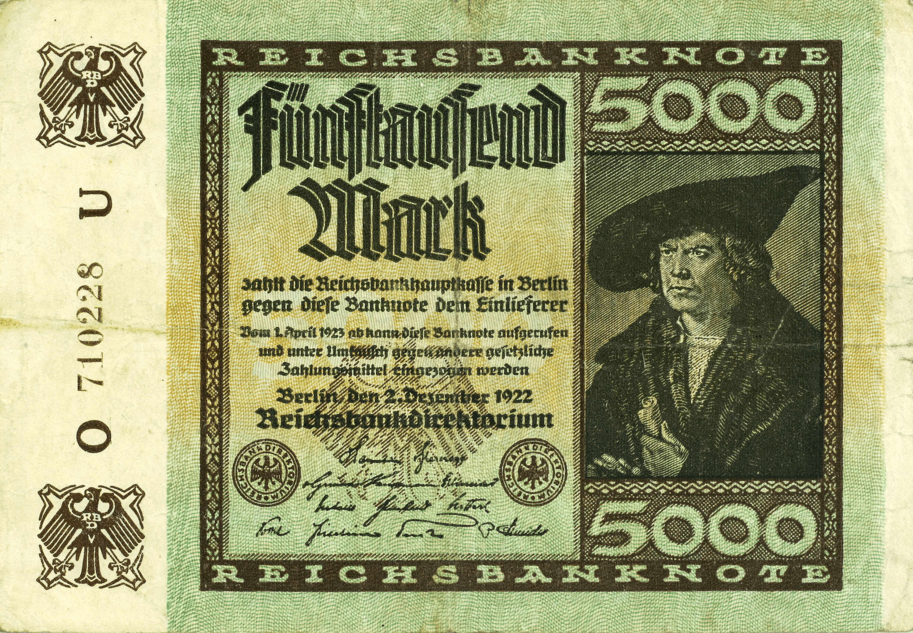 The Reichsbank 5.000 Mark Note I