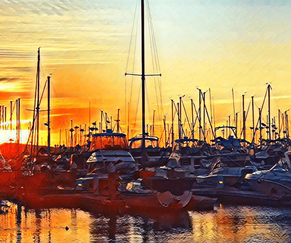 Sunrise Over Boats