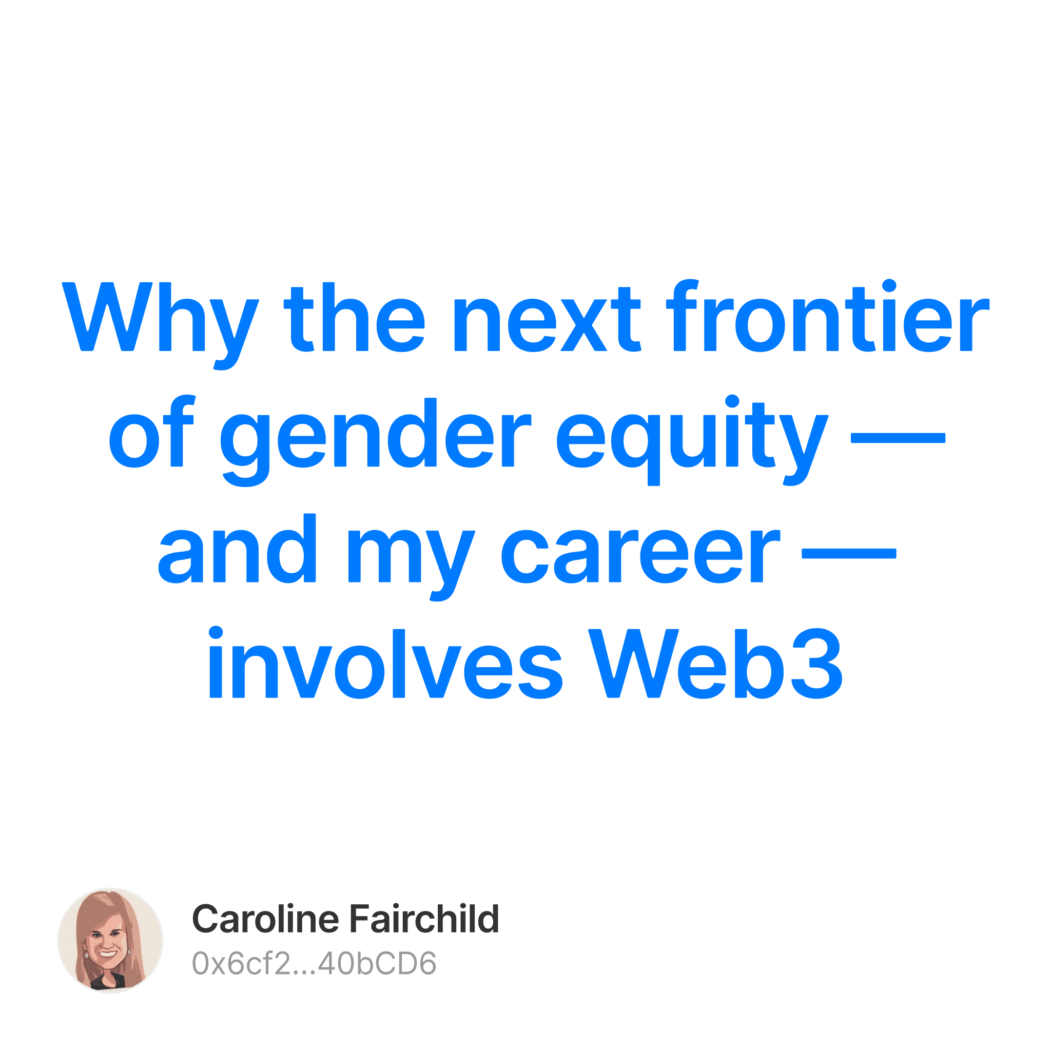 Why the next frontier of gender equity and my career involves 3