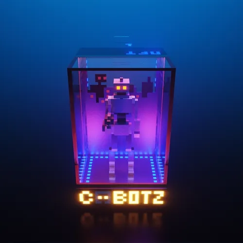 [C - - BOTZ #001] ( ❥ ) Robot Action Figure - Toy Voxel Art