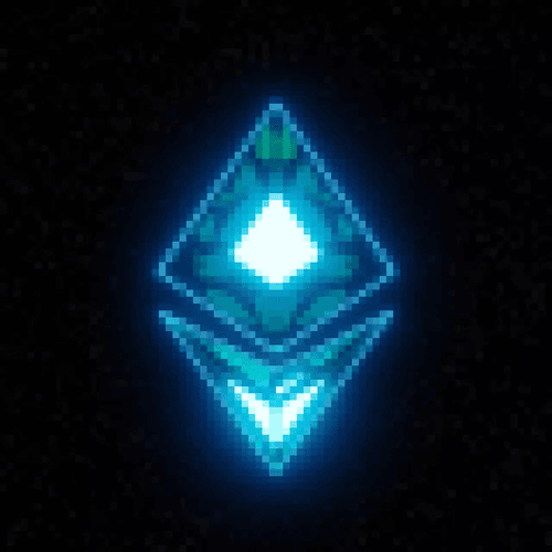 Crypto Space Gems - 01 - ETH (pixelated)