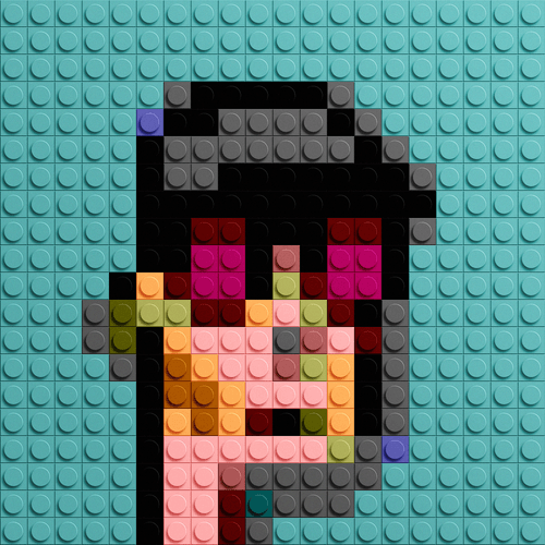 Brick Mosaic Punk #036