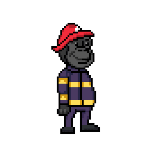 Crypto Harambe #098 - Firefighter Harambe