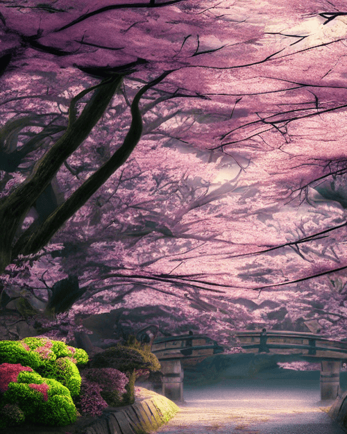 Abstract Sakura Trees