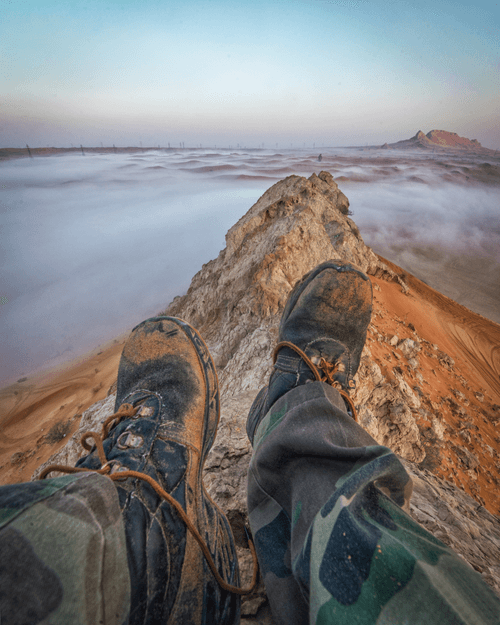 He who fears climbing mountains will live forever between pits