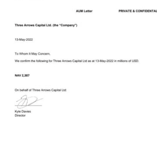 3AC Funds Letter