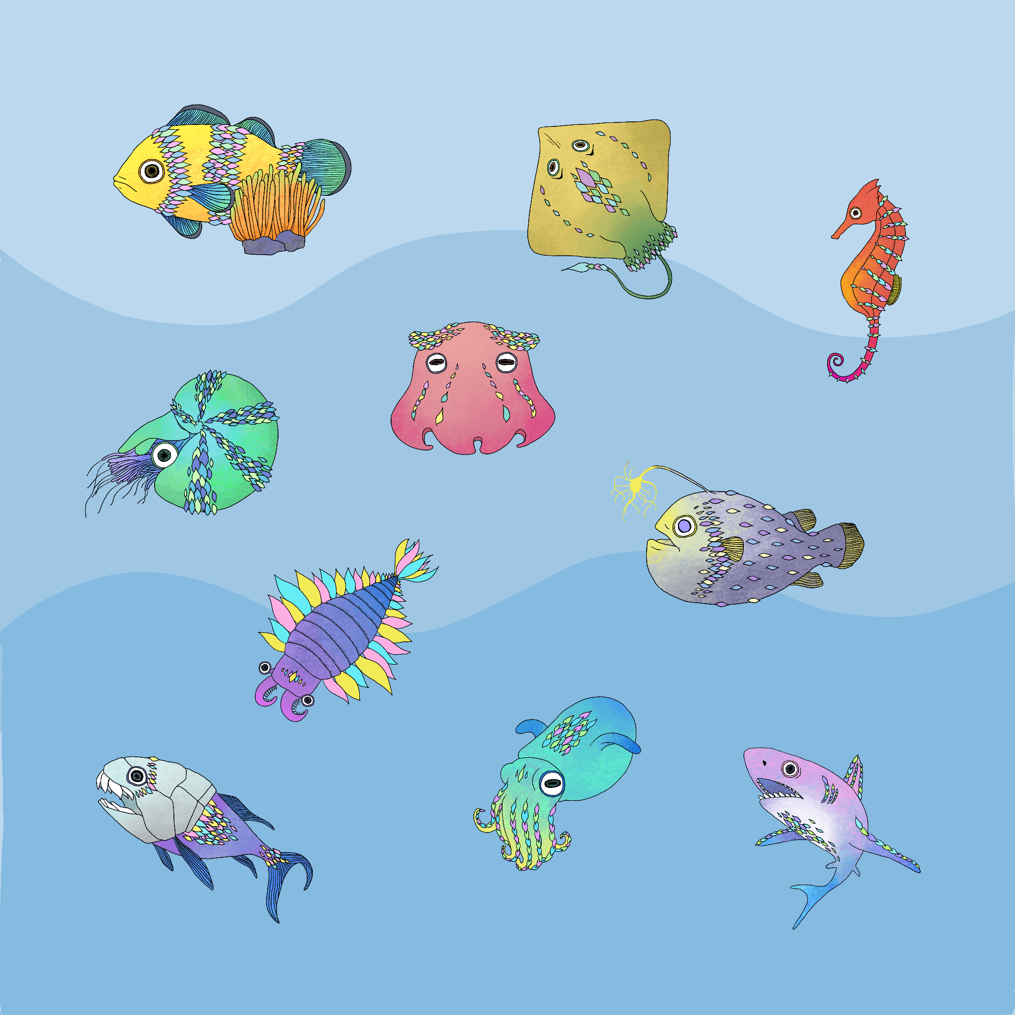 Sea Creatures #0011 - #0020