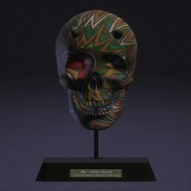 #6 Vine Heart 3D Skull