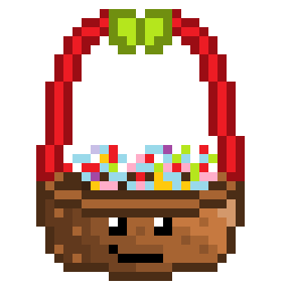 Basket #03 - Red Handle, Green Bow