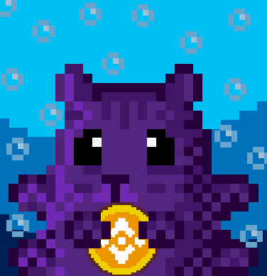 Cryptohamsters Octopus #2.956 Binance coin gold edition