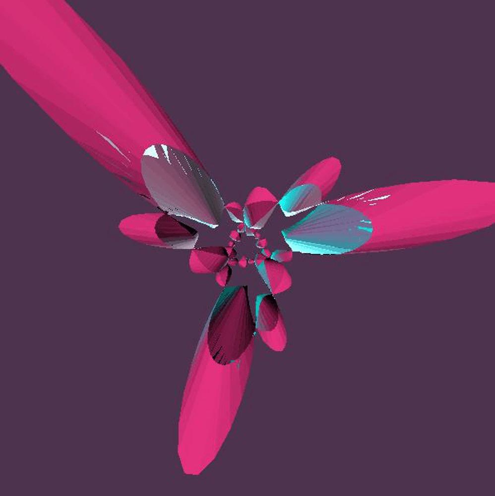 Lissajous Pink/Turquoise No.3