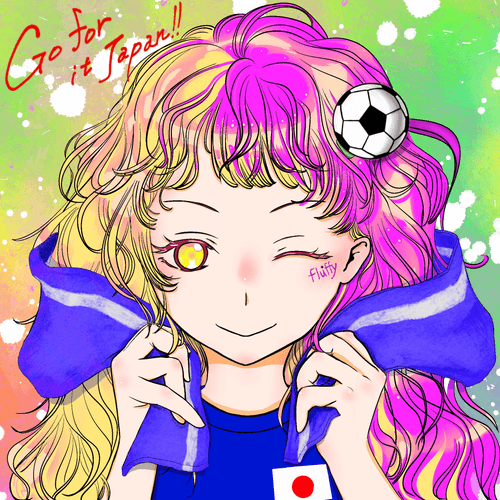 fluffy watawata girl 「go for it japan!」