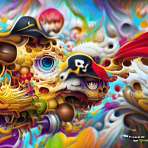 Pirates of the the Mandlebrot Set by Takashi Murakami