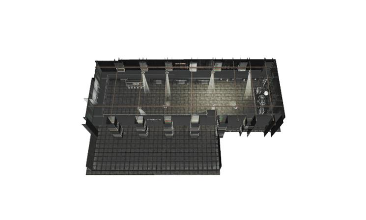 {amiable}Black Night Club Collection for Warehouse (Animated ROOM Furnished)