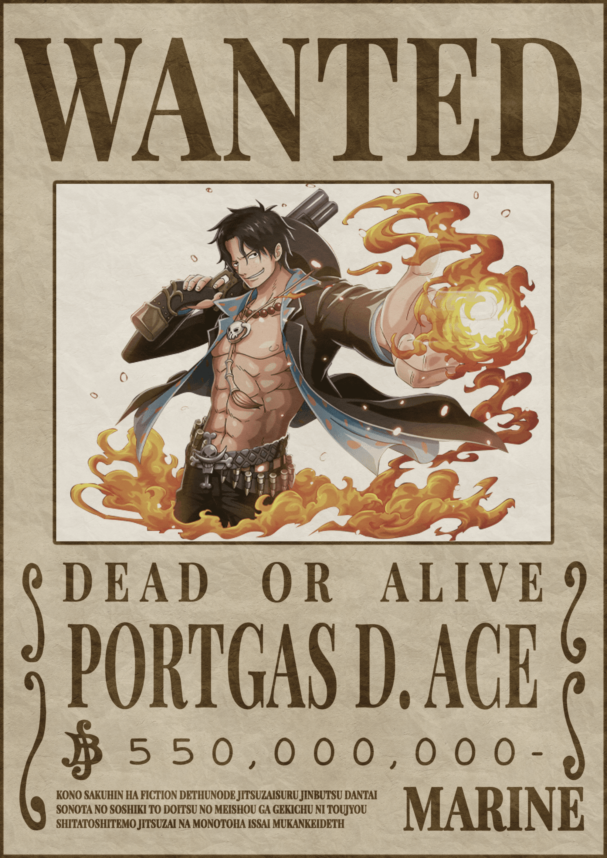 WANTED - Portgas D. Ace - One Piece - One Piece - Wanted