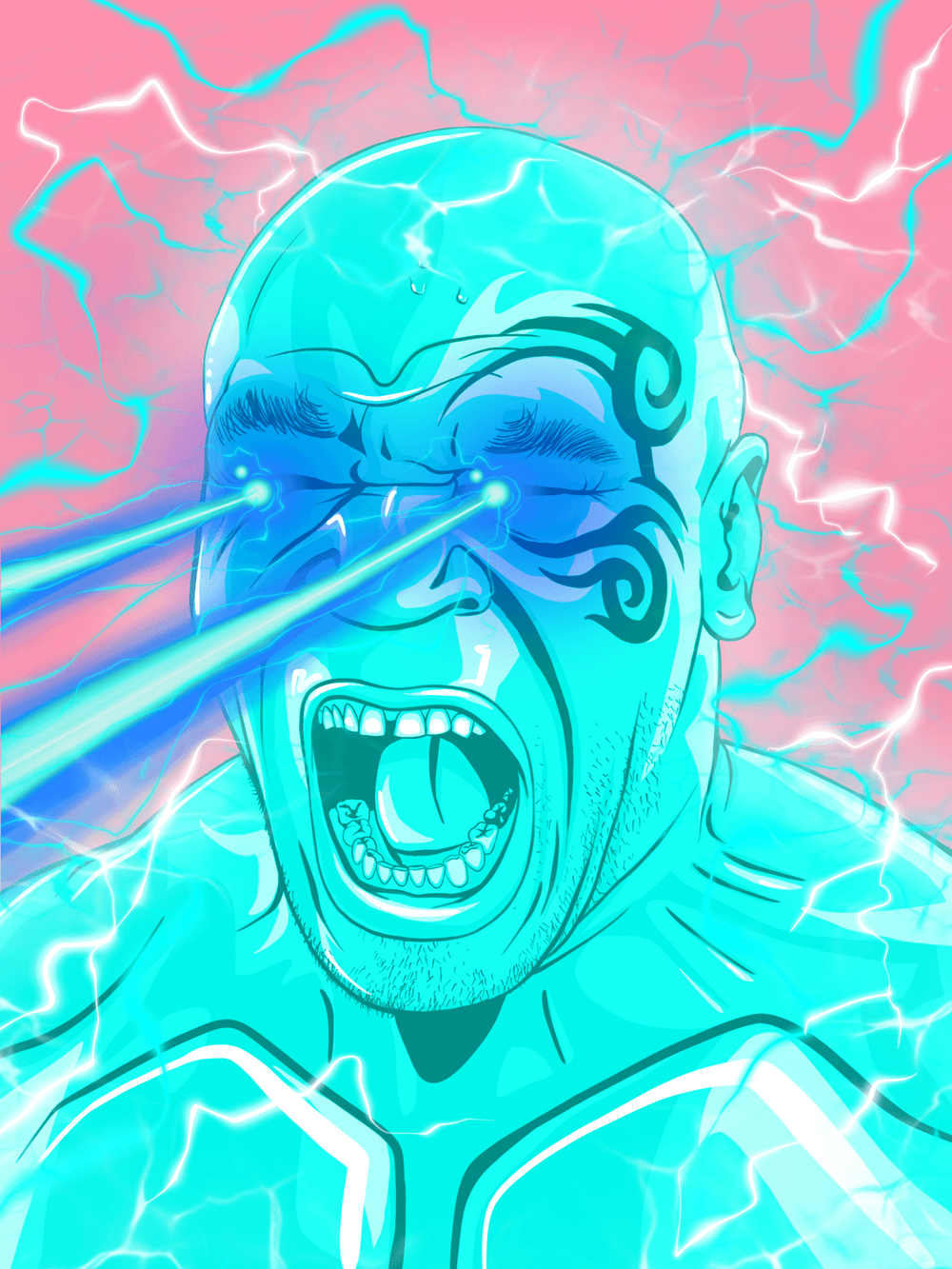 LAZER EYEZ GEN 2 AQUA The Mike Tyson NFT Collection by Cory Van Lew