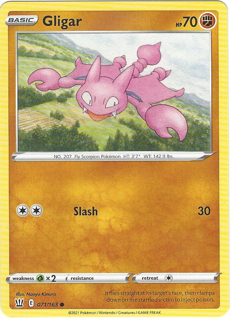Gligar 071/163 Pokemon Card Single