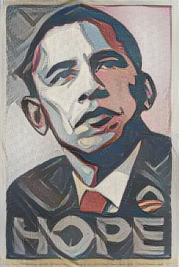 Barack Obama Hope Picasso Version