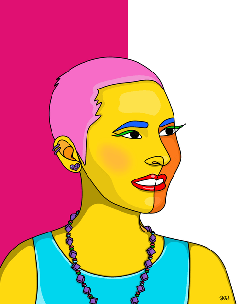 Neo-Pop Cubist Woman №34 : Emma