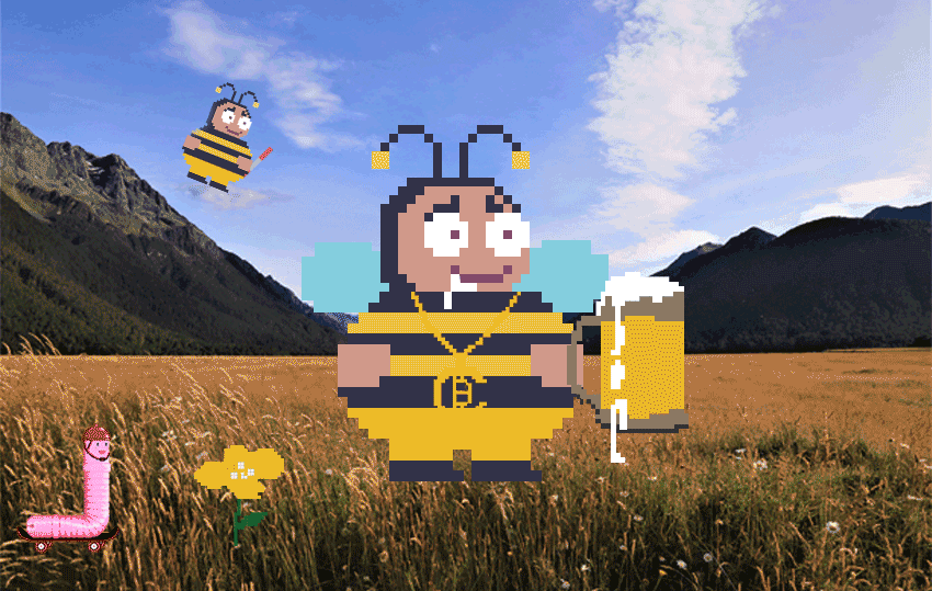 Bee loves Bitcoin and Beer.