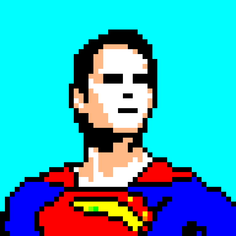 pixel art minecraft superman