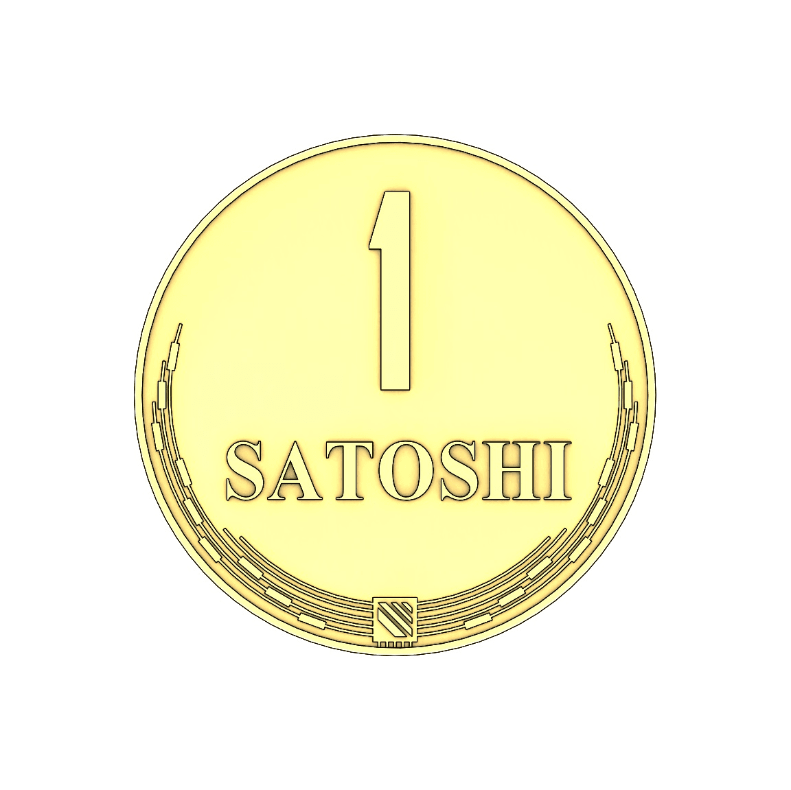 Golden Coin 1 Satoshi