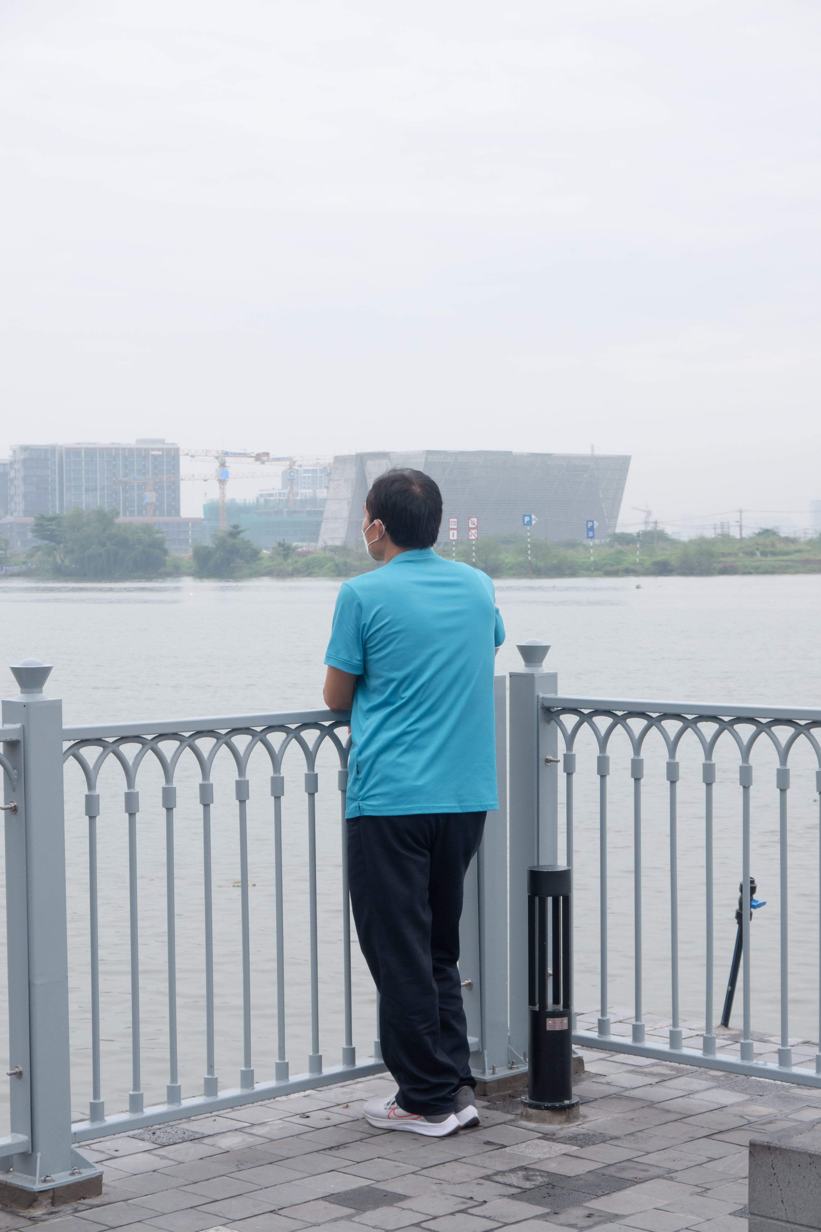 Man looking at the River