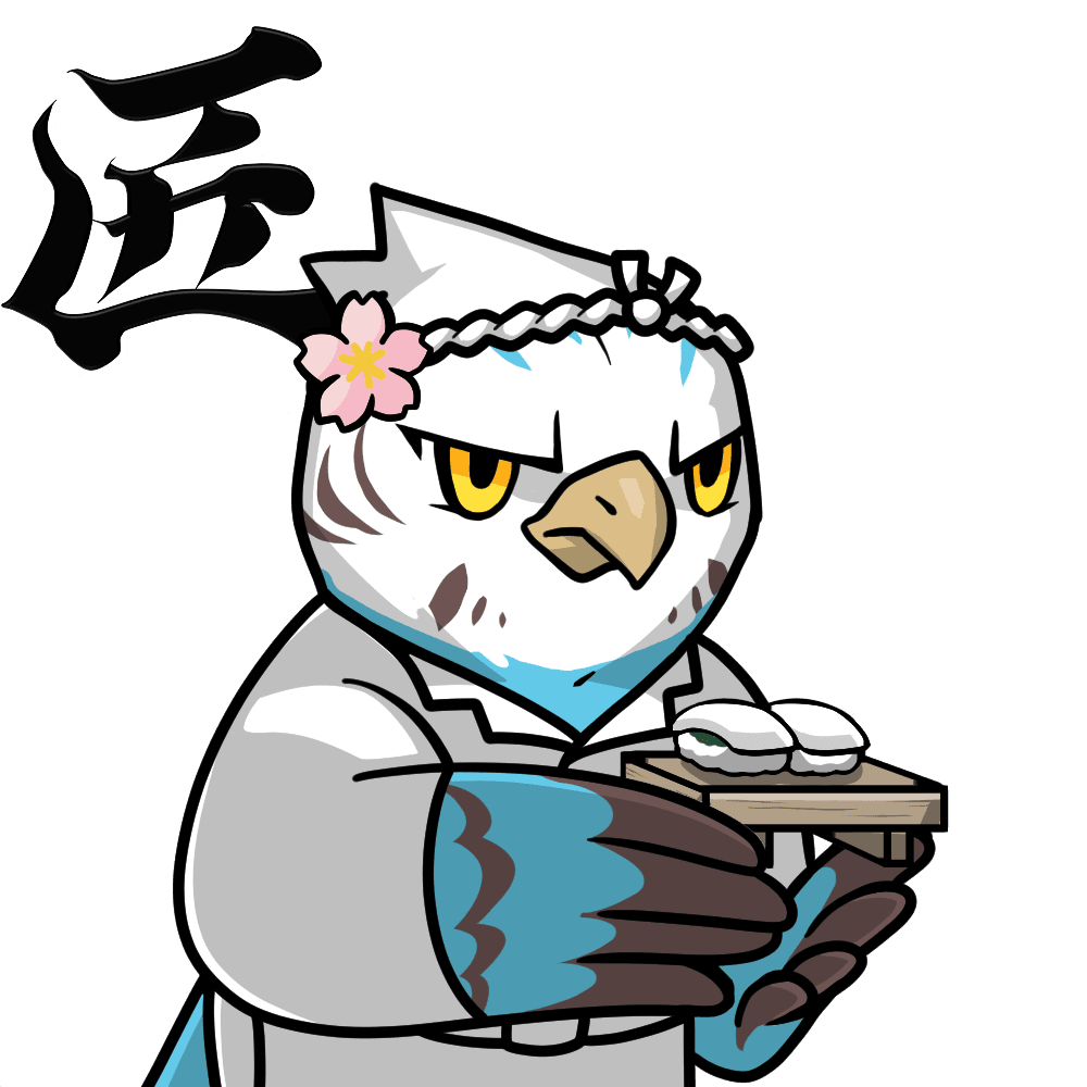 Narukami-Osushi shokunin-Blue budgie #01840