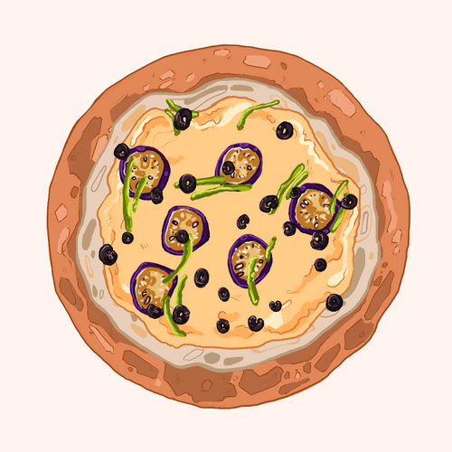 Funky Pizza #198. Funky Pizza pizzaioli are three passionate developers and a talented artist. Pizzas are cooked with love and care. The dough rests through the night, the cheese comes from Italy and our sauces are homemade everyday. All our ingredients are fresh. This is the tastiest pizza on the blockchain!