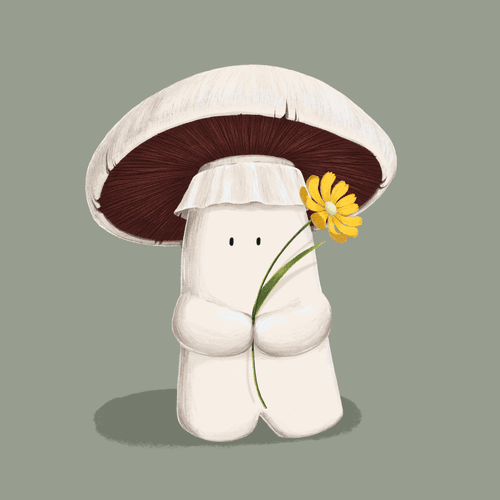 Mushrooms and Flowers