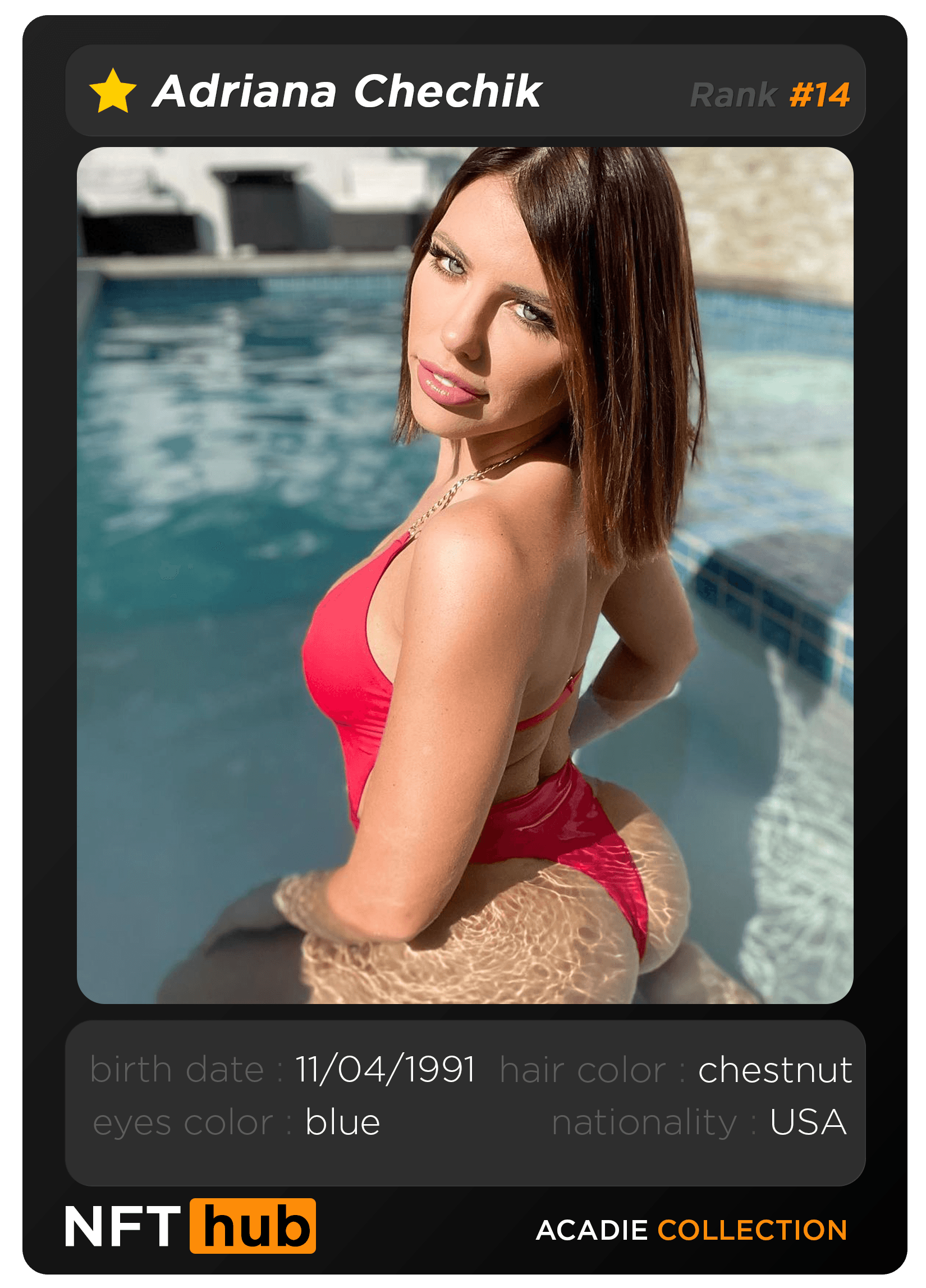 Adriana Chechik Nfthub Nfthub Pornstars Cards Opensea