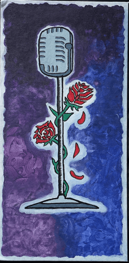 Microphone and Roses