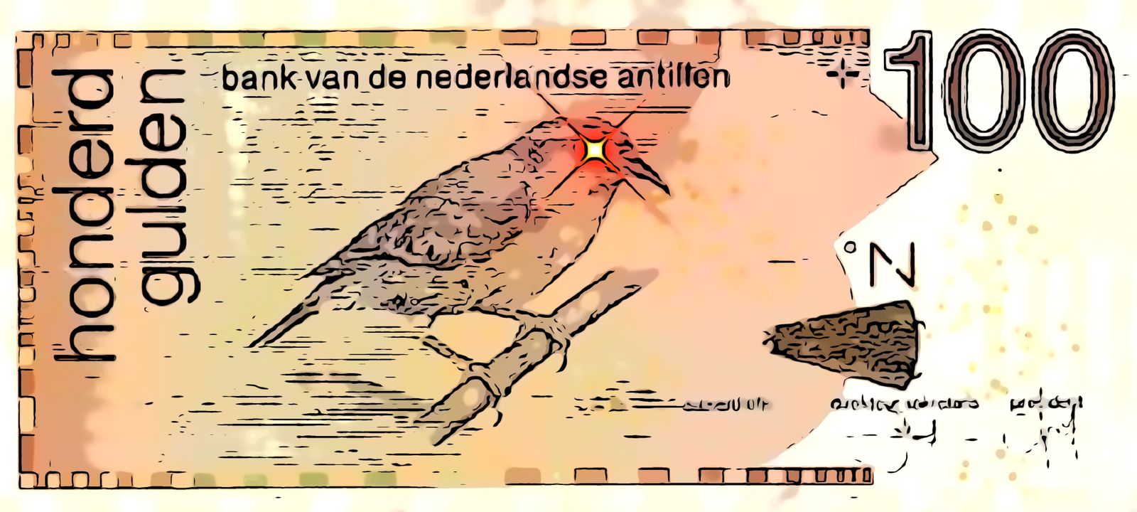 Burn 100 Netherlands Antillean Guilder 