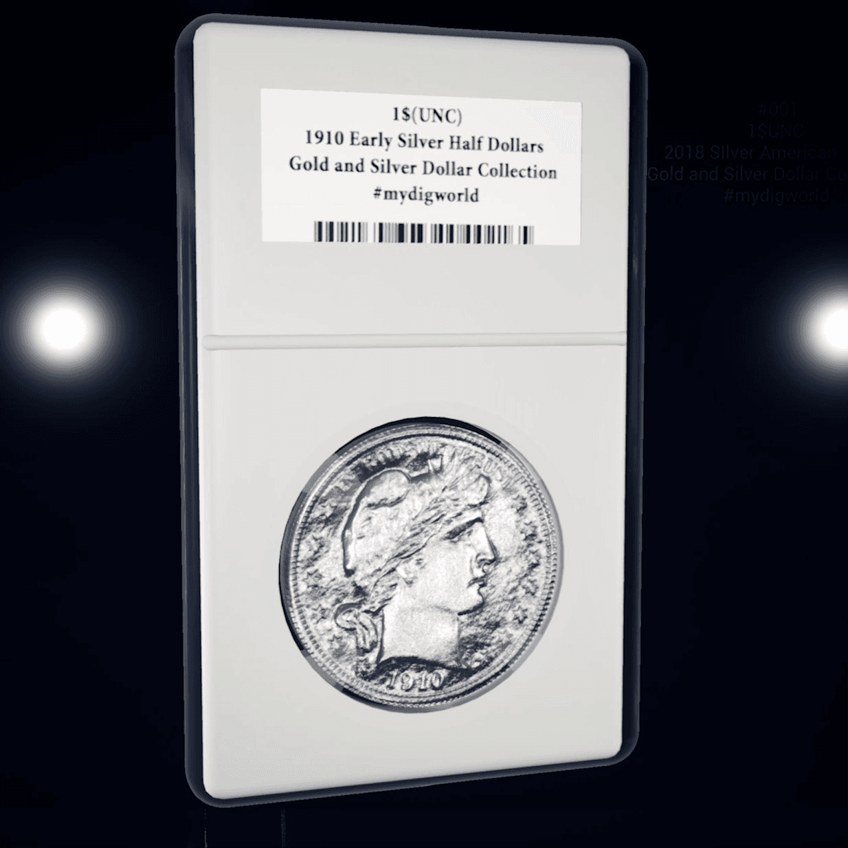 #5 1910 Early Silver Half Dollars.