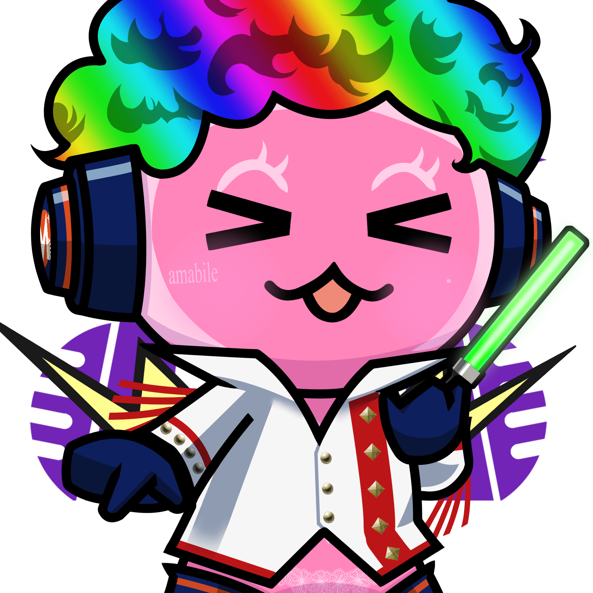 Metabatch Pink Funky-rainbow #09652