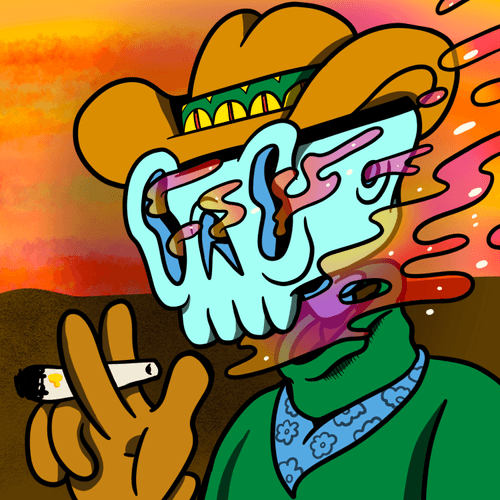 Smoking Skull #483