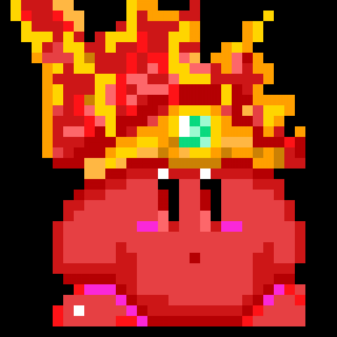 Fire Kirby - PixelChain | OpenSea