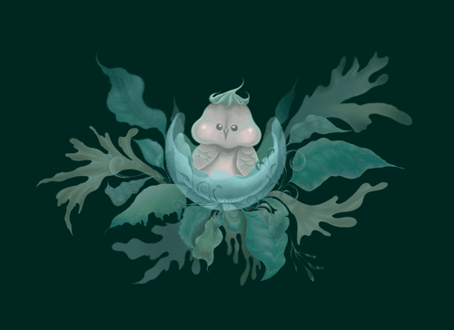 The little birdy on The Jungle Zen Master's hand