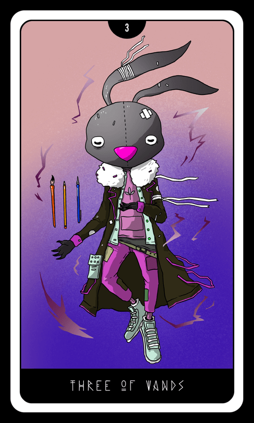 Rosko Sees the Future: Three of Wands - Color Variant 02