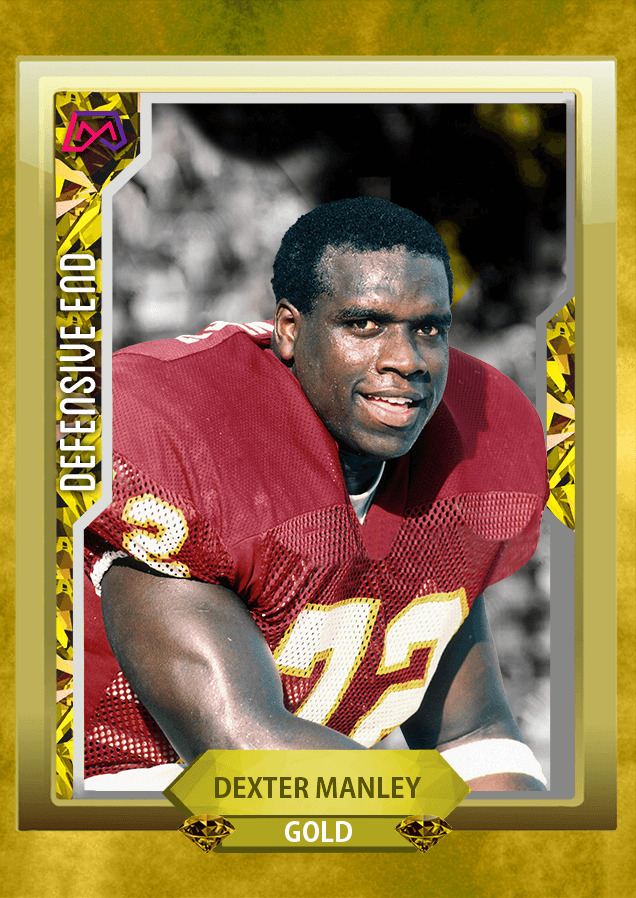 Dexter Manley Gold Trading Card NFT - Lootmogul Trading Cards