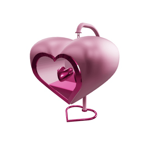 Hanging heart chair pink #001