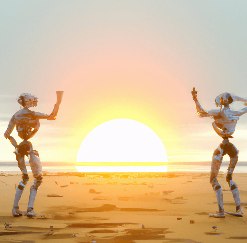 Robots dancing on the beach