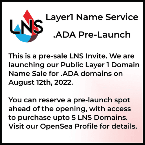 LNS .ADA Presale Invite