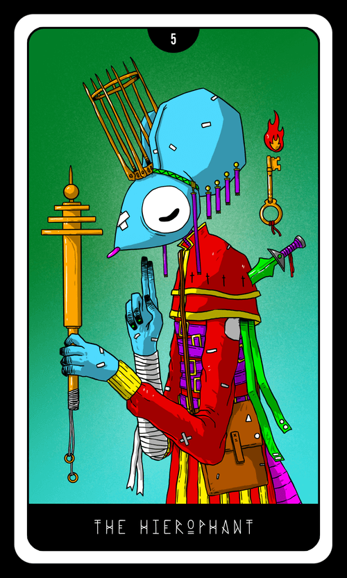 Rosko Sees the Future: The Hierophant - Original Coloring