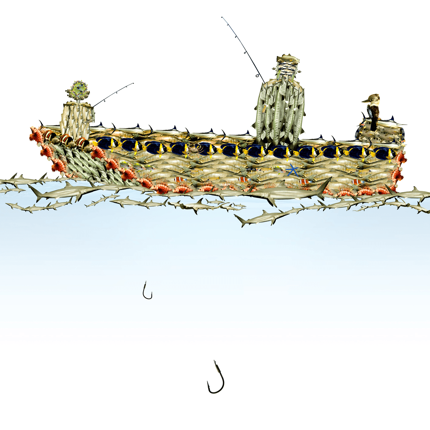 'Gone Fishing' original artwork by Brett Ashby