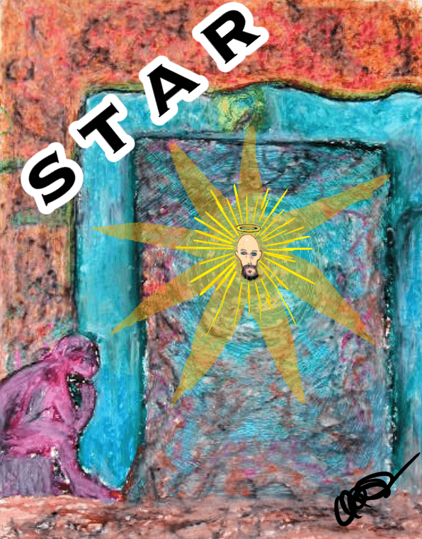 Star - Major Arcana #18 of the Vagobond Bald Jesus Tarot