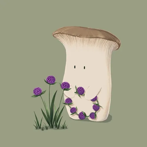 Mushrooms and Flowers #004