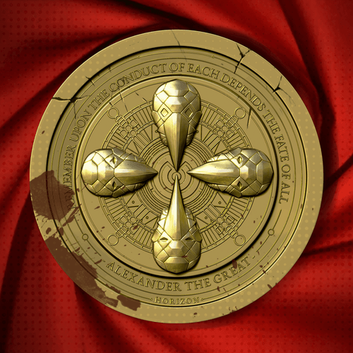 Gold Compass Medallion #69