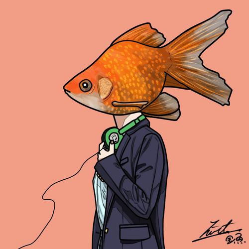 goldfish face girl　「fifth」　   salmon　pink