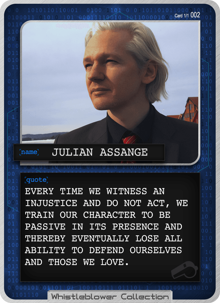 Whistleblower Collection Card: Julian Assange 002 1/1